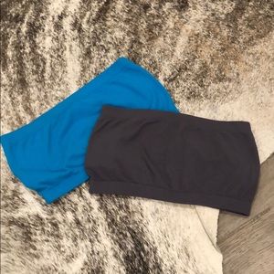 Lounge Bandeaus-set of 2 Aqua & Purple- OS